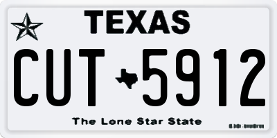 TX license plate CUT5912