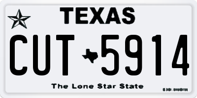 TX license plate CUT5914