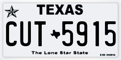 TX license plate CUT5915