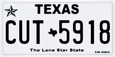 TX license plate CUT5918