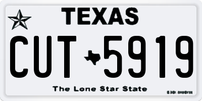TX license plate CUT5919