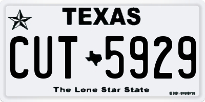 TX license plate CUT5929