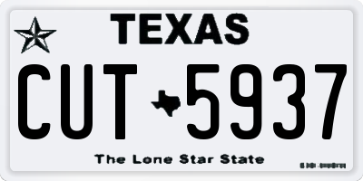 TX license plate CUT5937