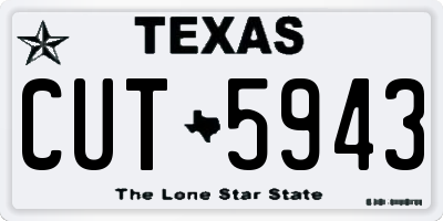 TX license plate CUT5943