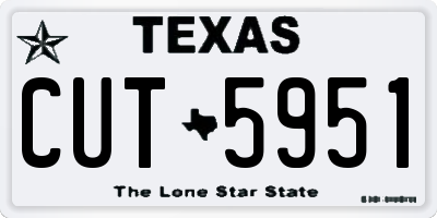 TX license plate CUT5951