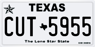 TX license plate CUT5955