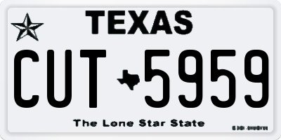 TX license plate CUT5959