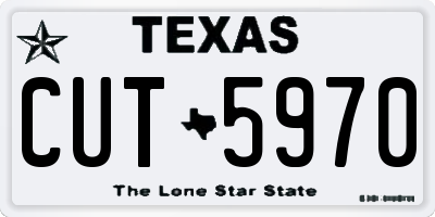 TX license plate CUT5970