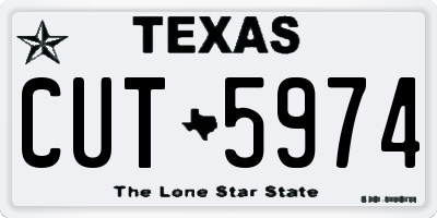 TX license plate CUT5974