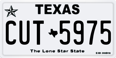 TX license plate CUT5975