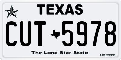 TX license plate CUT5978