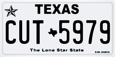 TX license plate CUT5979