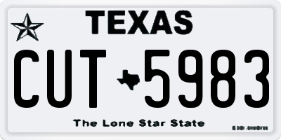 TX license plate CUT5983