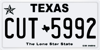 TX license plate CUT5992