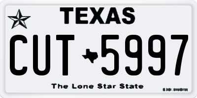 TX license plate CUT5997