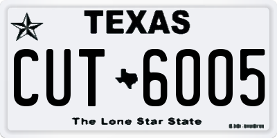 TX license plate CUT6005