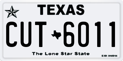 TX license plate CUT6011