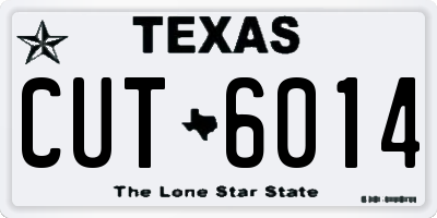 TX license plate CUT6014