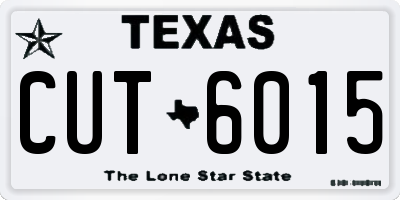 TX license plate CUT6015