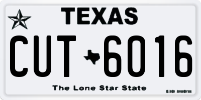 TX license plate CUT6016