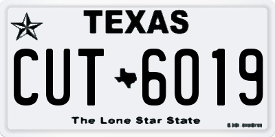TX license plate CUT6019
