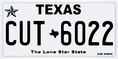 TX license plate CUT6022