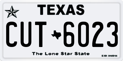 TX license plate CUT6023