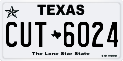 TX license plate CUT6024