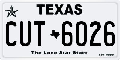TX license plate CUT6026