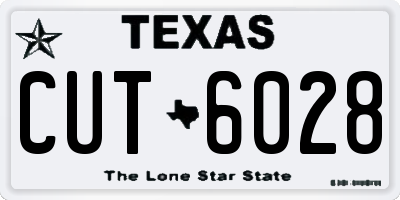 TX license plate CUT6028