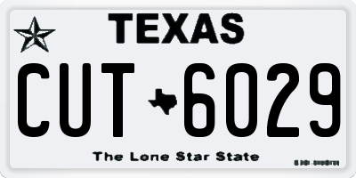 TX license plate CUT6029