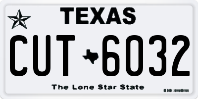 TX license plate CUT6032