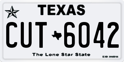 TX license plate CUT6042