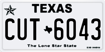 TX license plate CUT6043