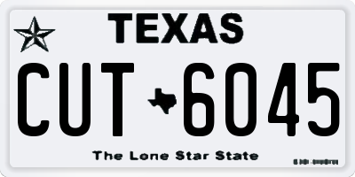 TX license plate CUT6045