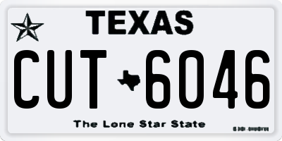 TX license plate CUT6046