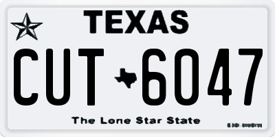 TX license plate CUT6047