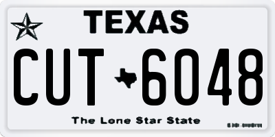 TX license plate CUT6048