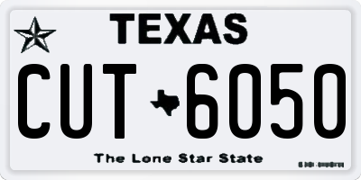 TX license plate CUT6050