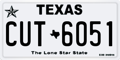 TX license plate CUT6051