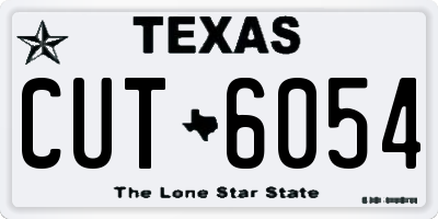 TX license plate CUT6054