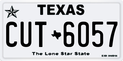 TX license plate CUT6057