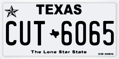 TX license plate CUT6065