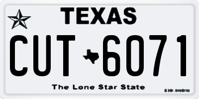 TX license plate CUT6071