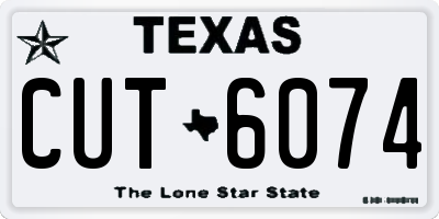 TX license plate CUT6074