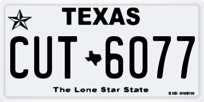 TX license plate CUT6077