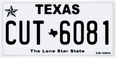 TX license plate CUT6081