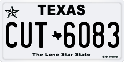 TX license plate CUT6083
