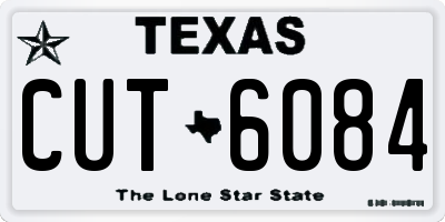 TX license plate CUT6084