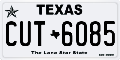 TX license plate CUT6085
